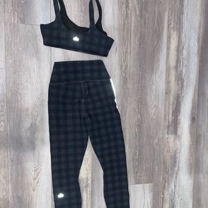 Alo plaid set xxs/s new without tag